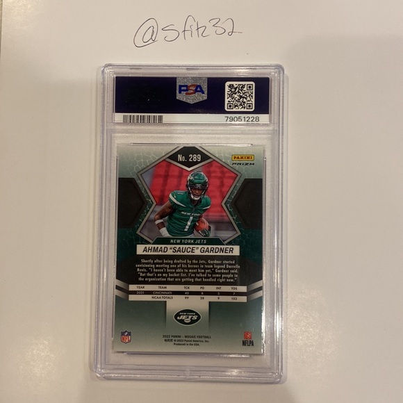 Sauce Gardner PSA 10 red sparkle - Picture 2 of 2